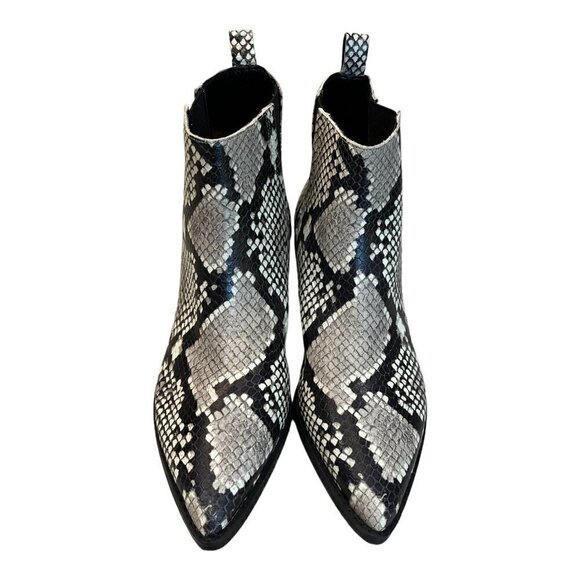 𝅺new WITHOUT BOX  WOMEN'S MARC FISHER Vivica Snake Print Ankle Boot Size 6.5 - Picture 4 of 9